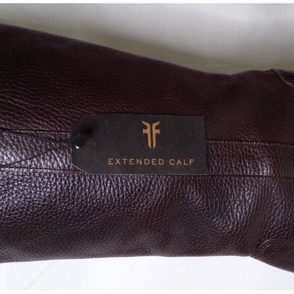 🆕 FRYE Kate Pull On Knee High Riding Boot Wide Calf 8 Dark Brown - Picture 11 of 16